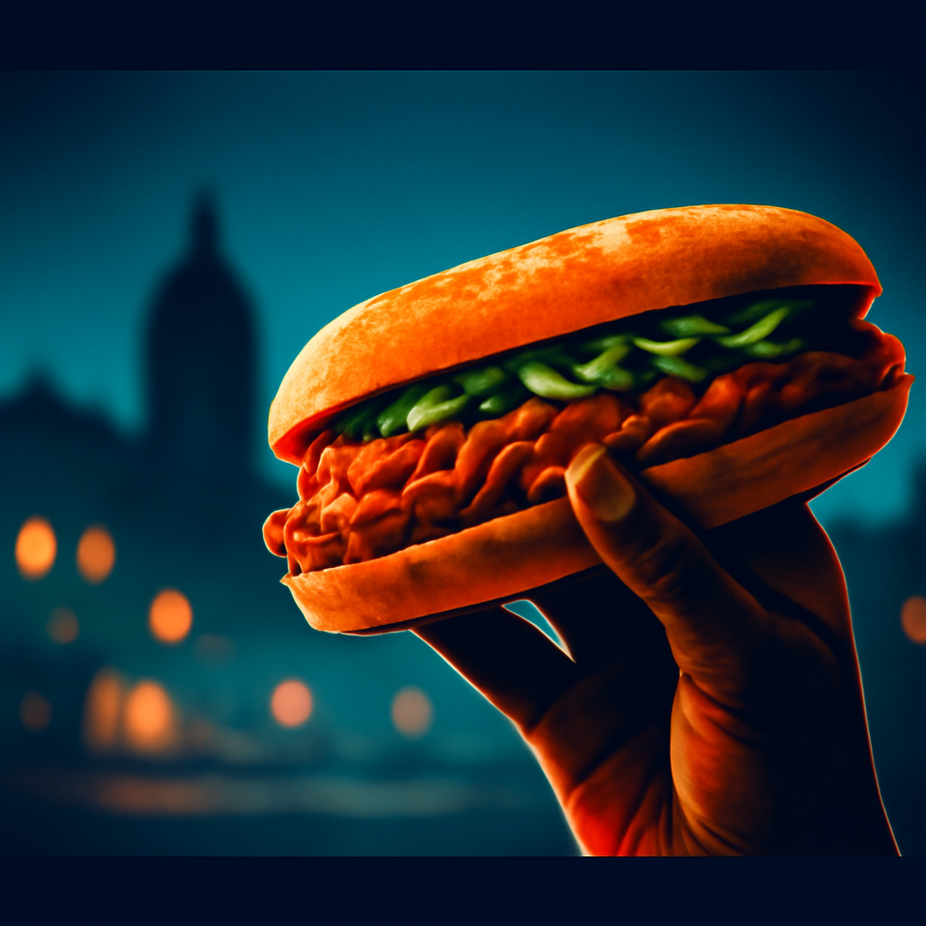 AI-generated editorial illustration for: À midi, on mange quoi: le sandwich dakarois se déguste dans les tanganas [1/5]