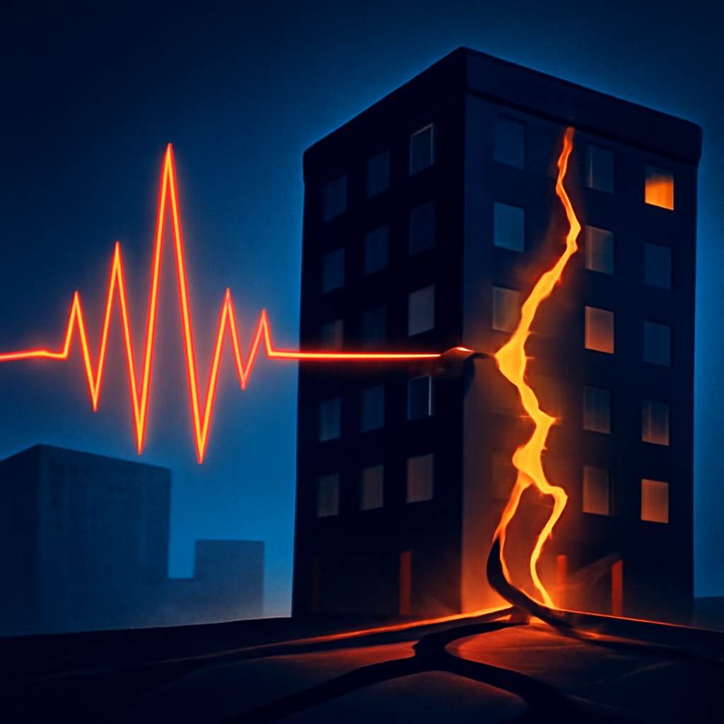 AI-generated editorial illustration for: News Wrap: 6.8 magnitude earthquake hits southern Japan