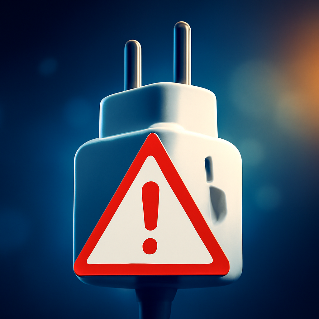 AI-generated editorial illustration for: Brits urged to avoid dangerous plug adaptors this summer - what to watch out for