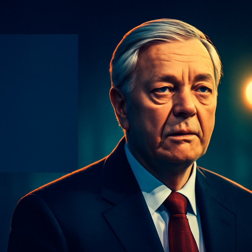 AI-generated editorial illustration for: Trump würdigt gestorbenen Senator Graham