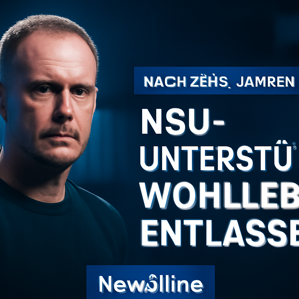 AI-generated editorial illustration for: Nach zehn Jahren Haft - NSU-Unterstützer Wohlleben entlassen