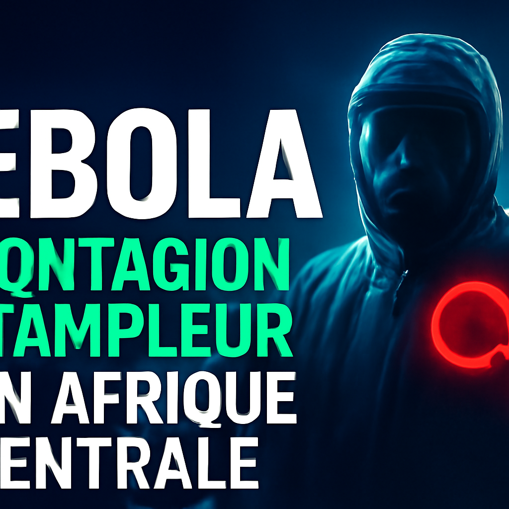 AI-generated editorial illustration for: Ebola : l'OMS évoque une contagion "d'ampleur" en Afrique centrale, mais "faible" au niveau mondial