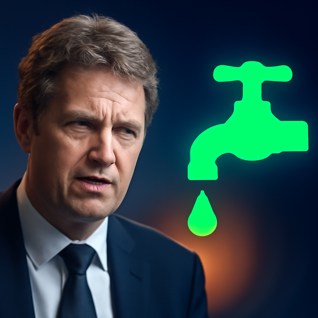 AI-generated editorial illustration for: Thames Water boss says leakage targets 'not realistic'