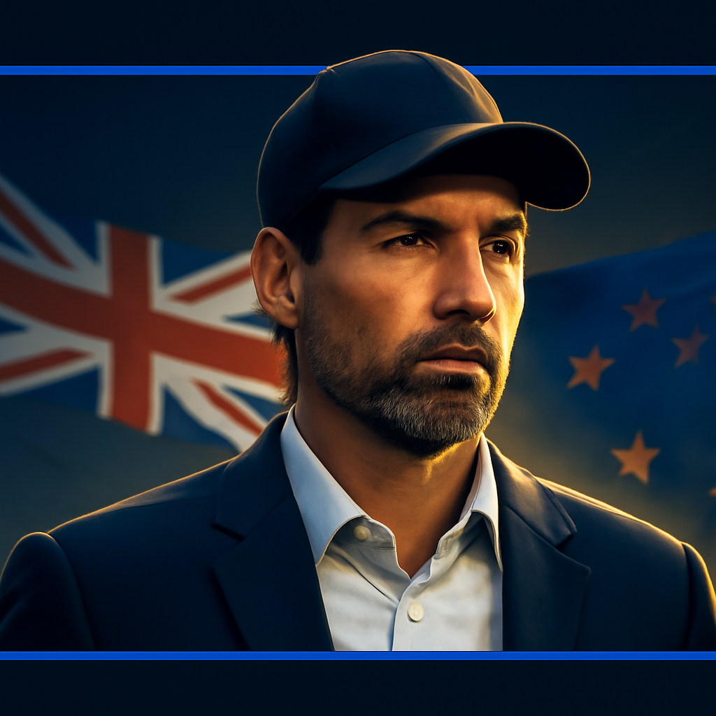AI-generated editorial illustration for: England hires NZ's Fleming to coach men's Test side, Root as captain