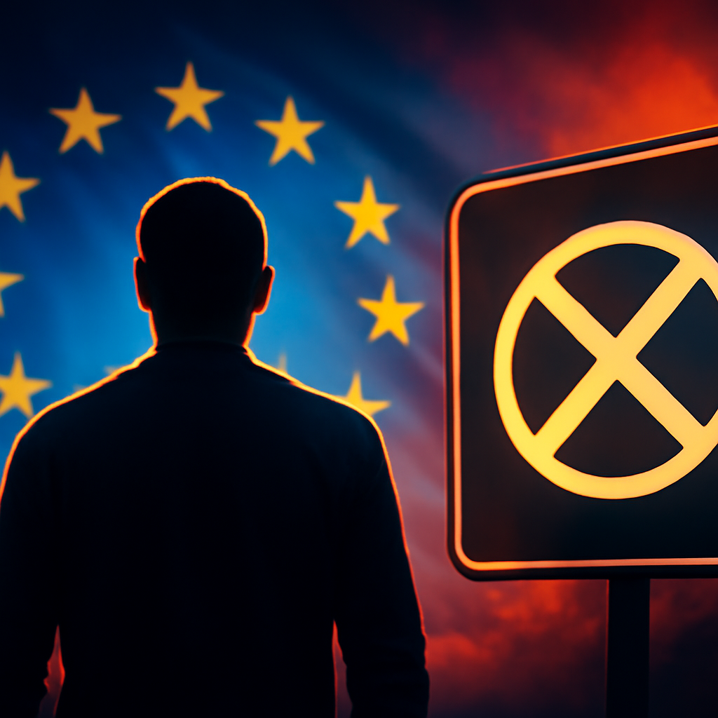 AI-generated editorial illustration for: Crisis migratoria en Ceuta: Italia exige cierre del espacio Schengen con España