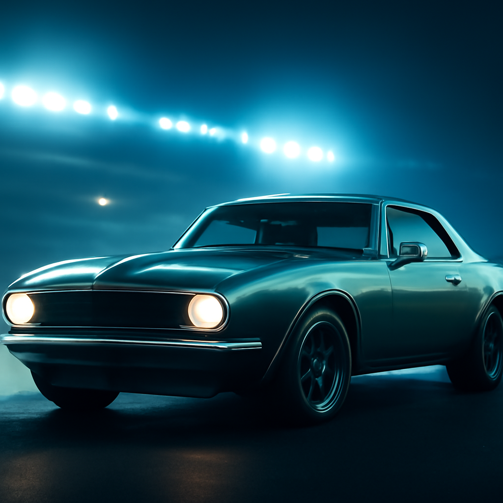 AI-generated editorial illustration for: Sports car built for high-octane Hollywood film up for grabs
