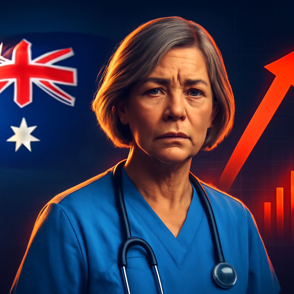 AI-generated editorial illustration for: Australia news live: aged-care nurses get pay rise; fuel excise cut due to end at midnight