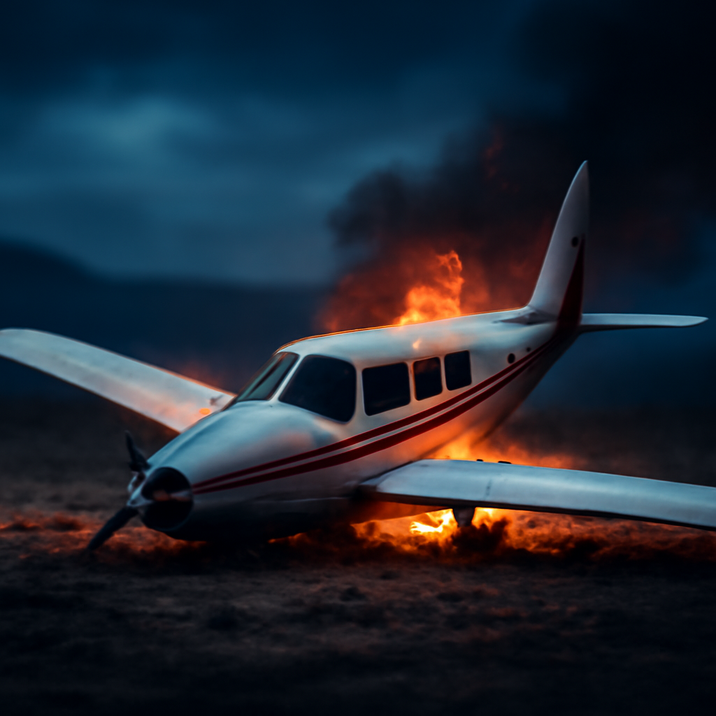 AI-generated editorial illustration for: Una avioneta turística se estrella cerca de las Líneas de Nazca, en Perú, y deja 13 personas muertas