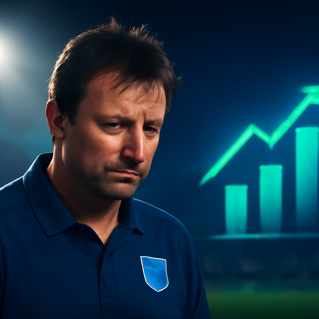 AI-generated editorial illustration for: Blues pay tribute to 'hero' Daley as he stands down as coach