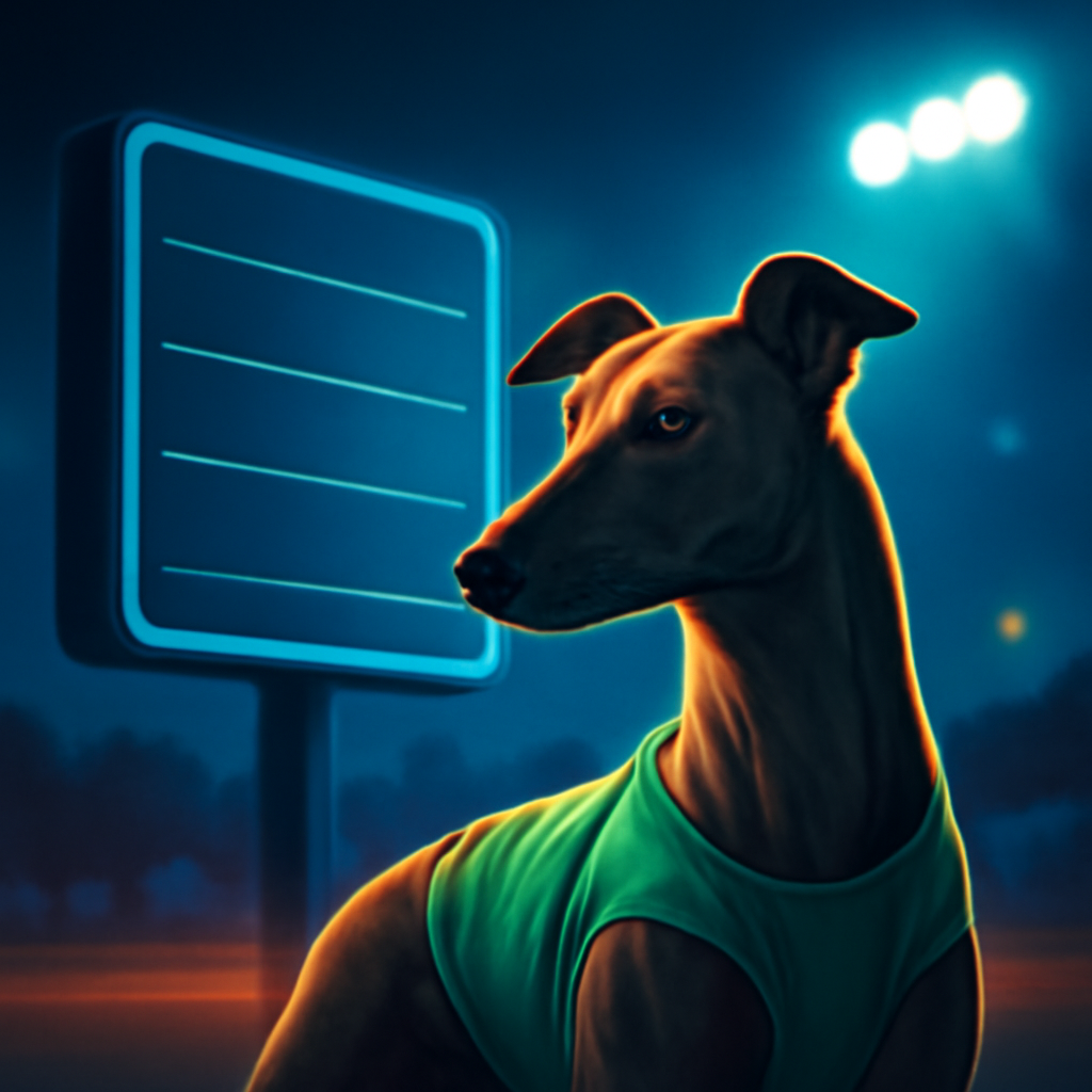 AI-generated editorial illustration for: Tasmania's greyhound racing ban closer, some trainers keen on exit scheme