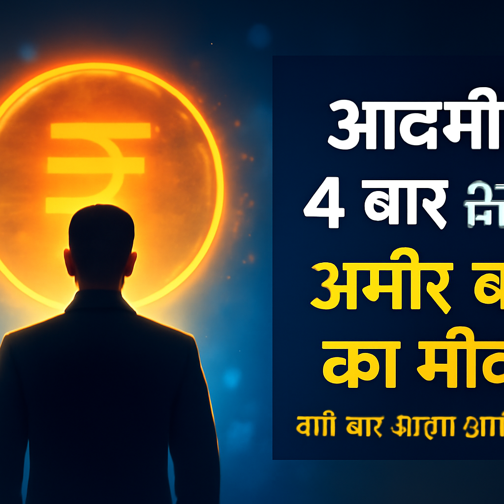 AI-generated editorial illustration for: आदमी को 4 बार मिलता है अमीर बनने का मौका, जानें कब आएगा आपका दिन