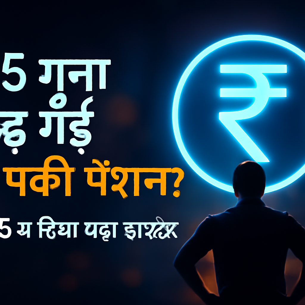 AI-generated editorial illustration for: 7.5 गुना बढ़ गई आपकी पेंशन? EPFO ने दिया बड़ा अपडेट