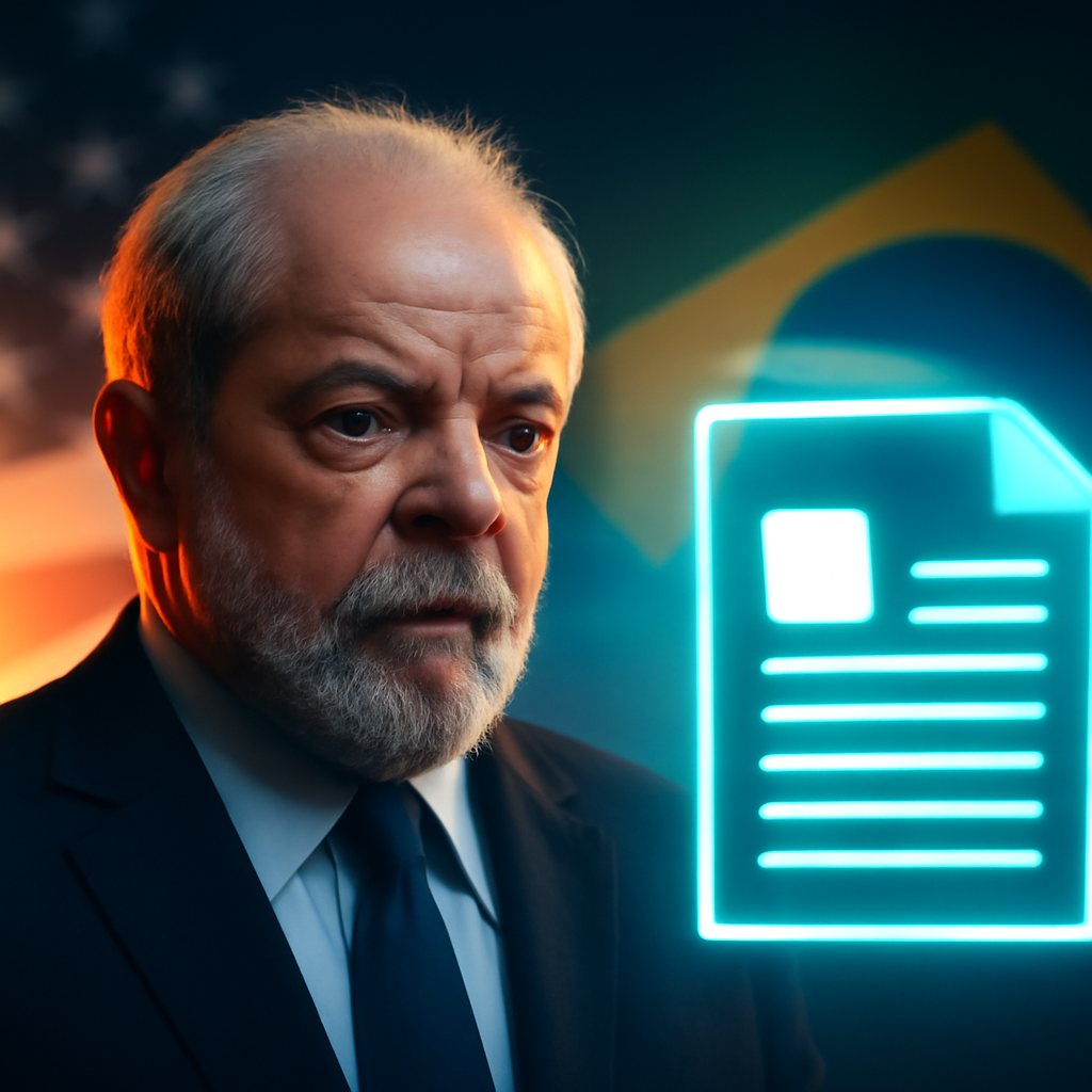 AI-generated editorial illustration for: Informe desde Río de Janeiro: sigue la pugna diplomática entre EE. UU. y Brasil