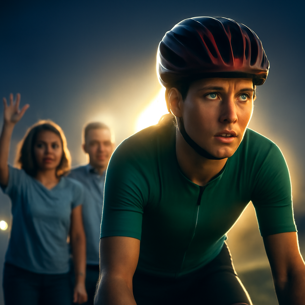 AI-generated editorial illustration for: Surprise parents' visit inspires new leader in Tour de France Femmes