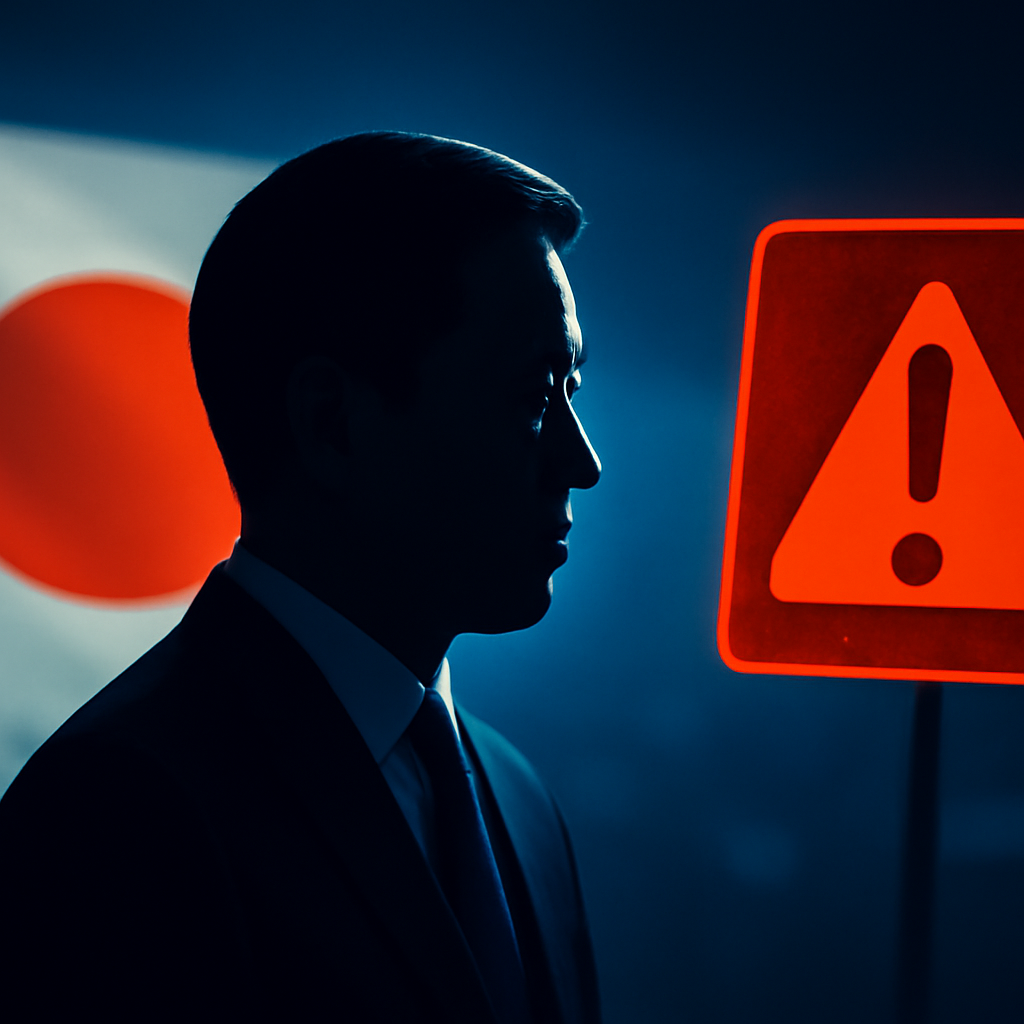 AI-generated editorial illustration for: Au Japon, les populations immigrées dans le viseur de la droite au pouvoir