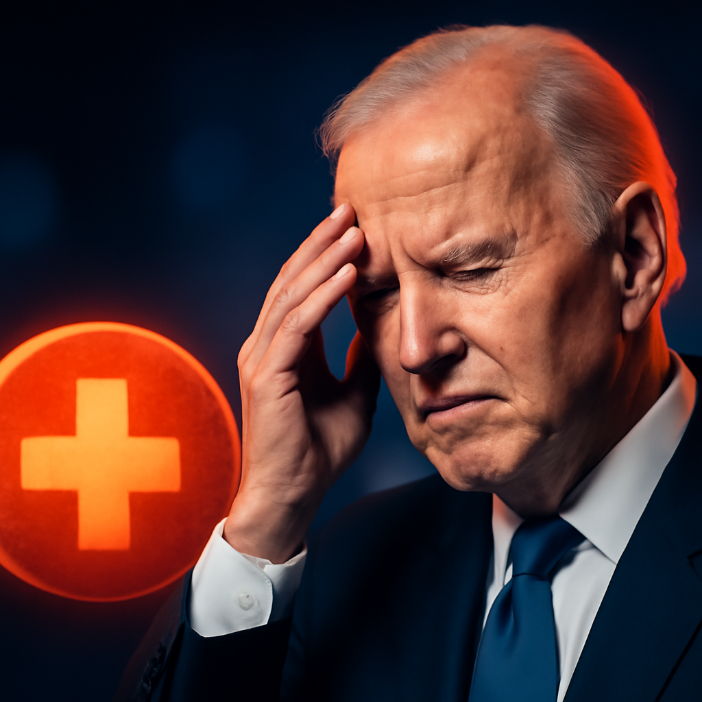 AI-generated editorial illustration for: Joe Biden facing debilitating pain as cancer progresses, son says