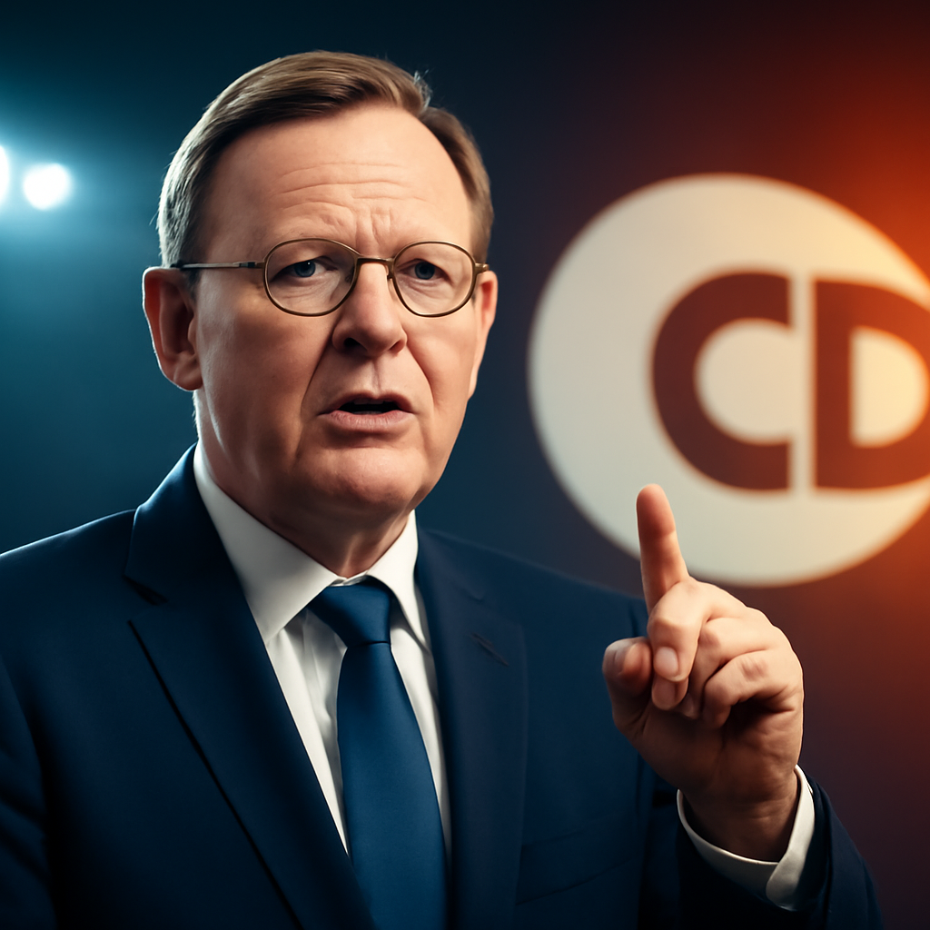 AI-generated editorial illustration for: Sachsen-Anhalt: Ramelow wirbt für Kooperation mit CDU