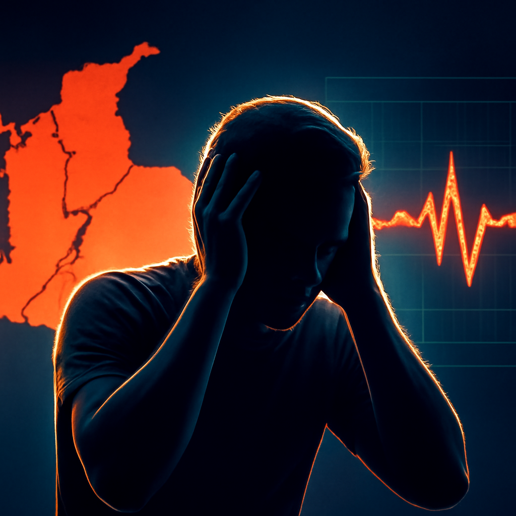 AI-generated editorial illustration for: Terremoto de magnitud 7,4 en Colombia también se sintió con fuerza en Medellín