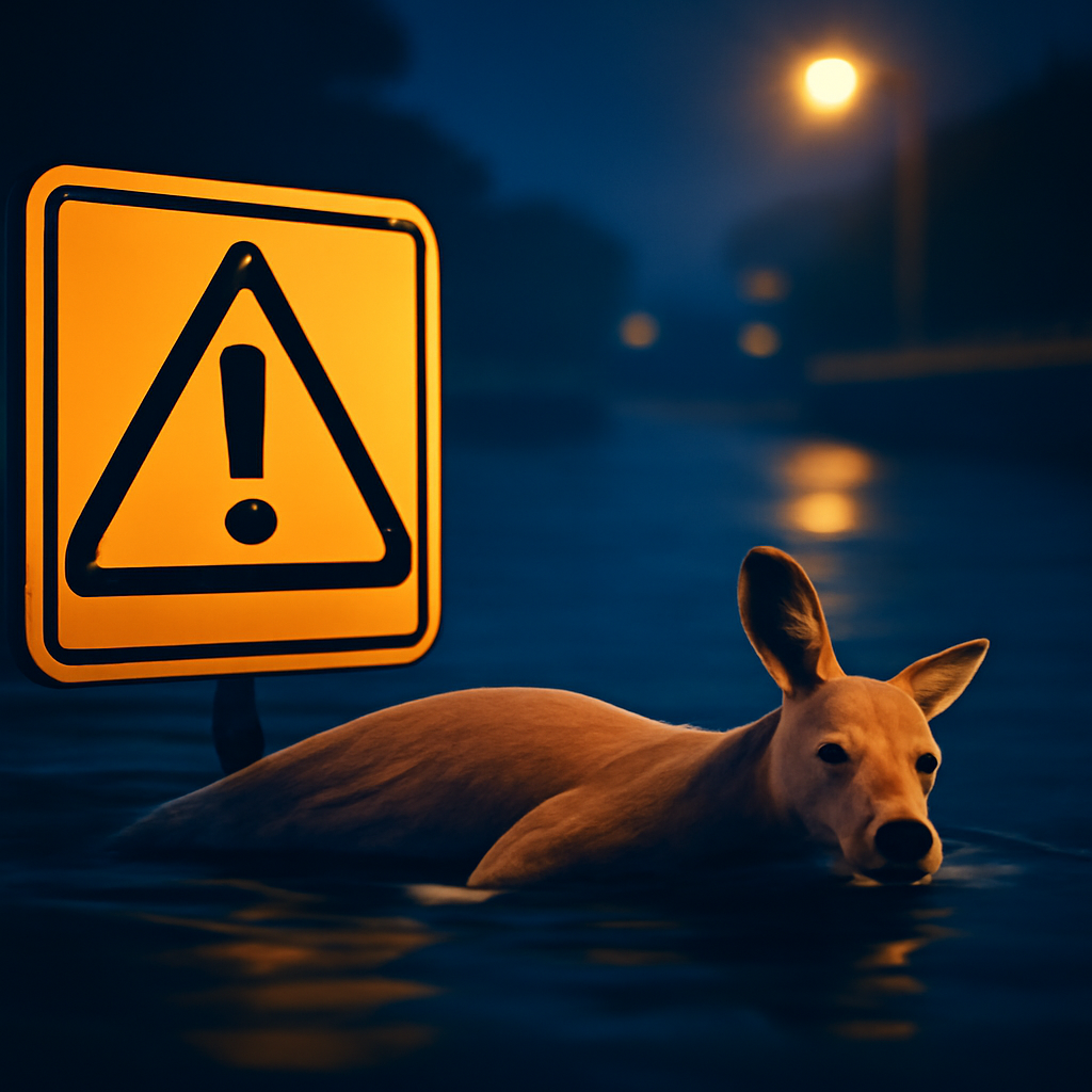 AI-generated editorial illustration for: Kangaroo drownings in canal spark community concern