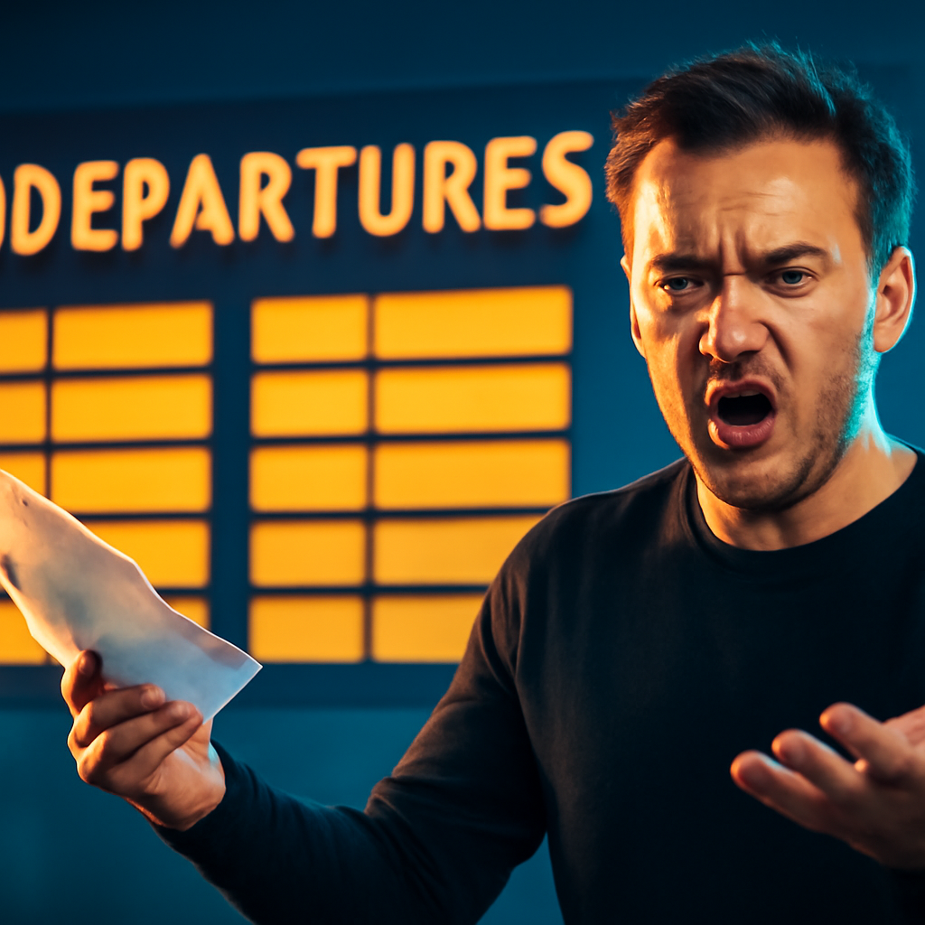 AI-generated editorial illustration for: Qantas passengers stranded in Johannesburg for days demand compensation