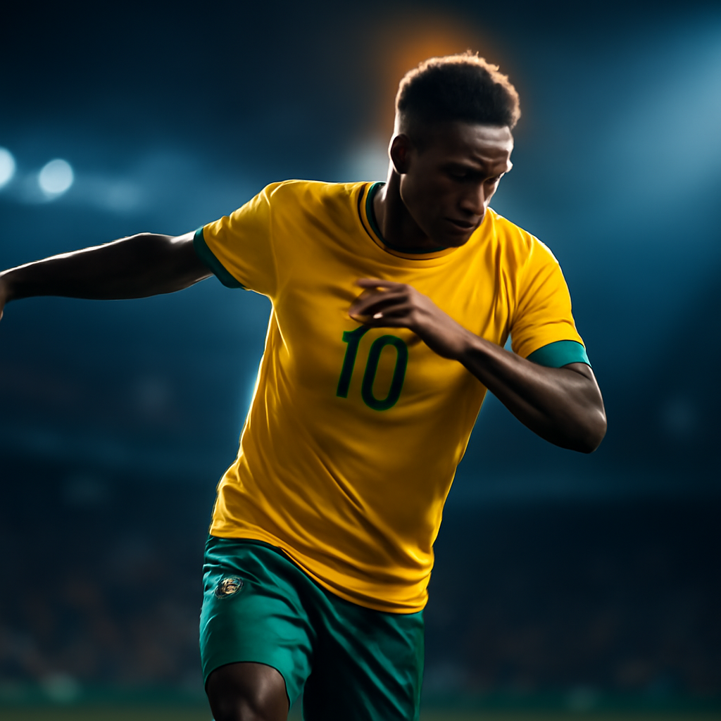 AI-generated editorial illustration for: Socceroo seals mega-money move with Michael Jackson dance