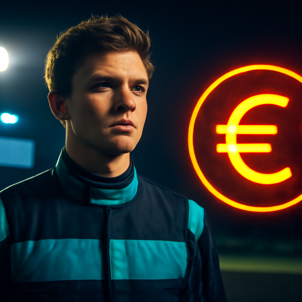 AI-generated editorial illustration for: Britain's youngest Formula E driver says talent isn't enough anymore