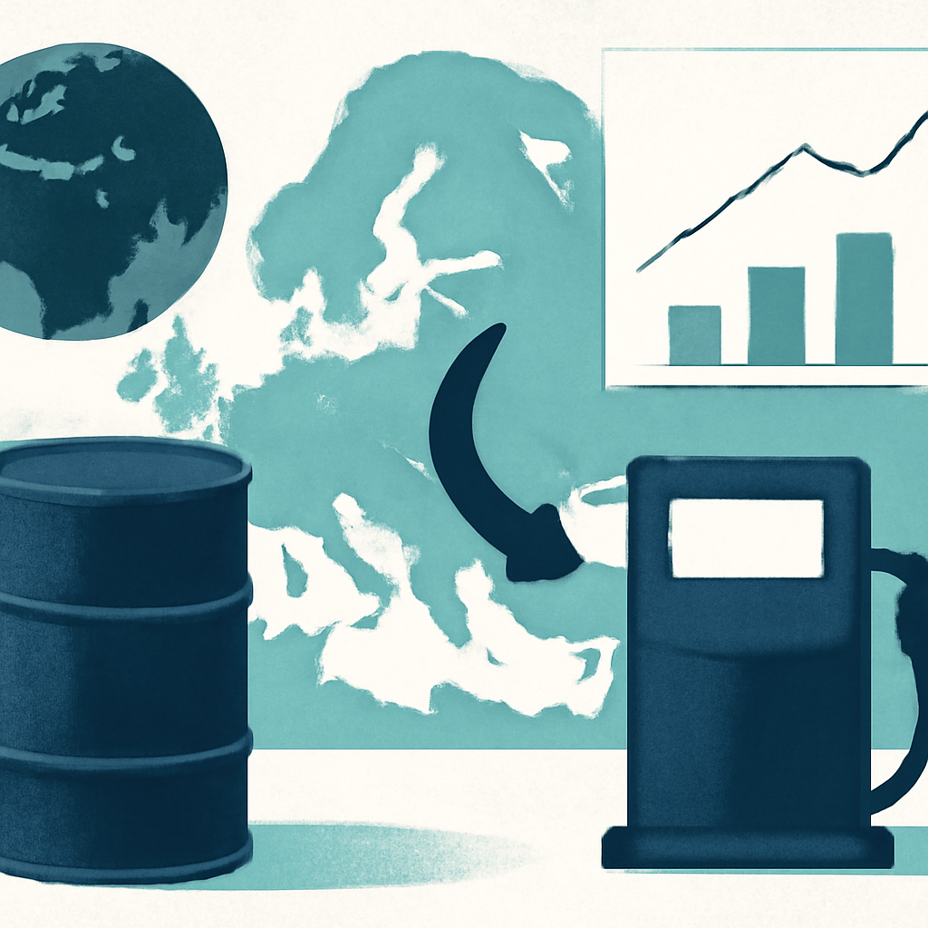 AI-generated editorial illustration for: UK loosens Russian oil sanctions as fuel prices rise