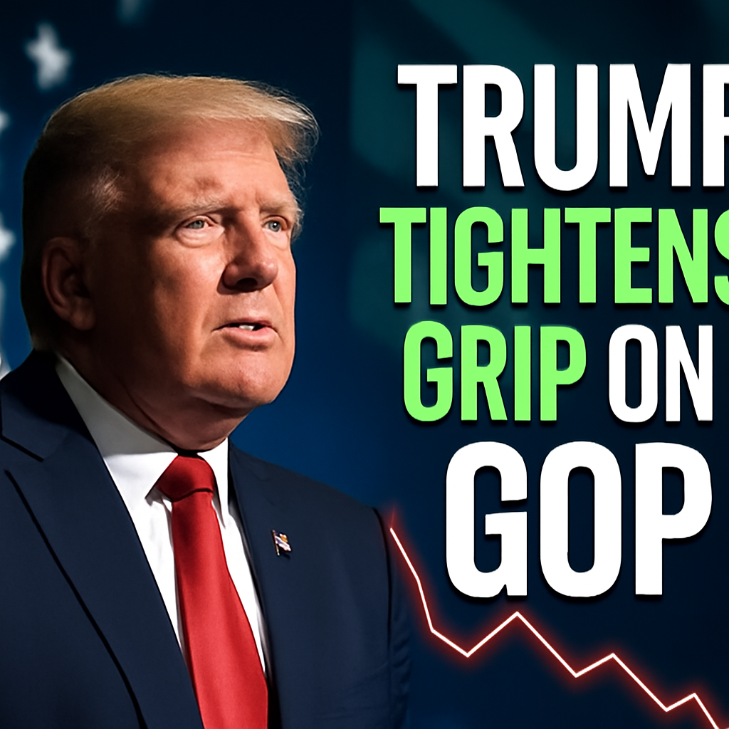 AI-generated editorial illustration for: Trump tightens grip on Republican Party with Massie defeat