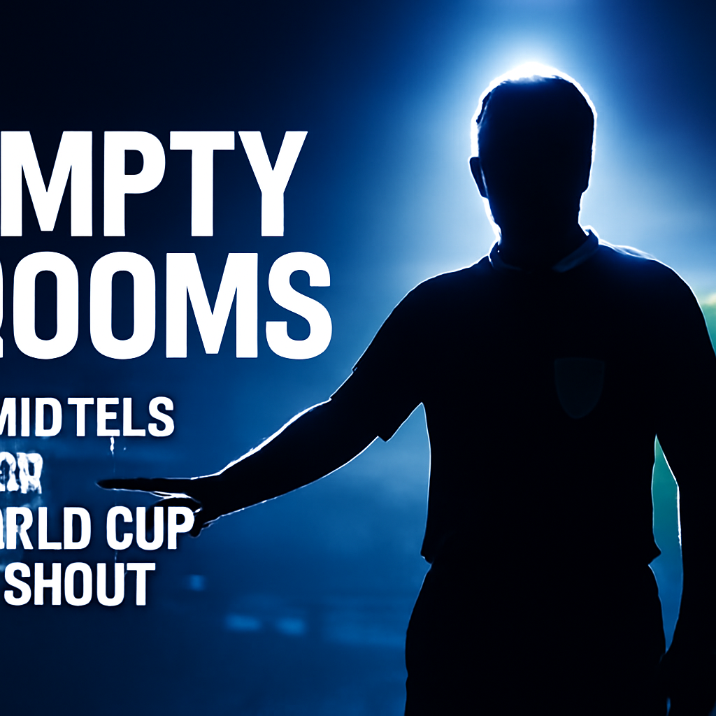 AI-generated editorial illustration for: Empty rooms and Fifa cancellations - US hotels fear World Cup washout