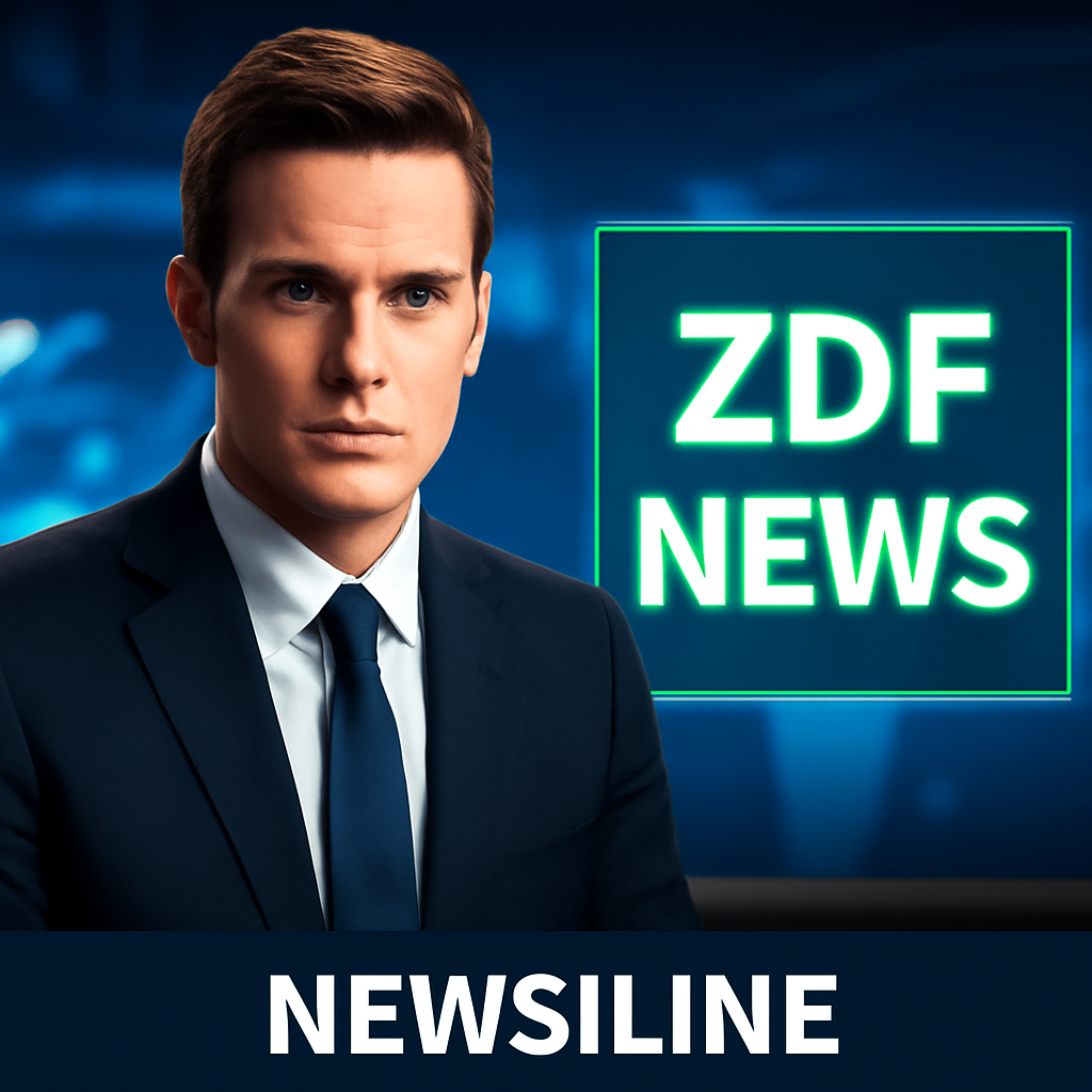 AI-generated editorial illustration for: Entdecken Sie das ZDF-Nachrichtenstudio