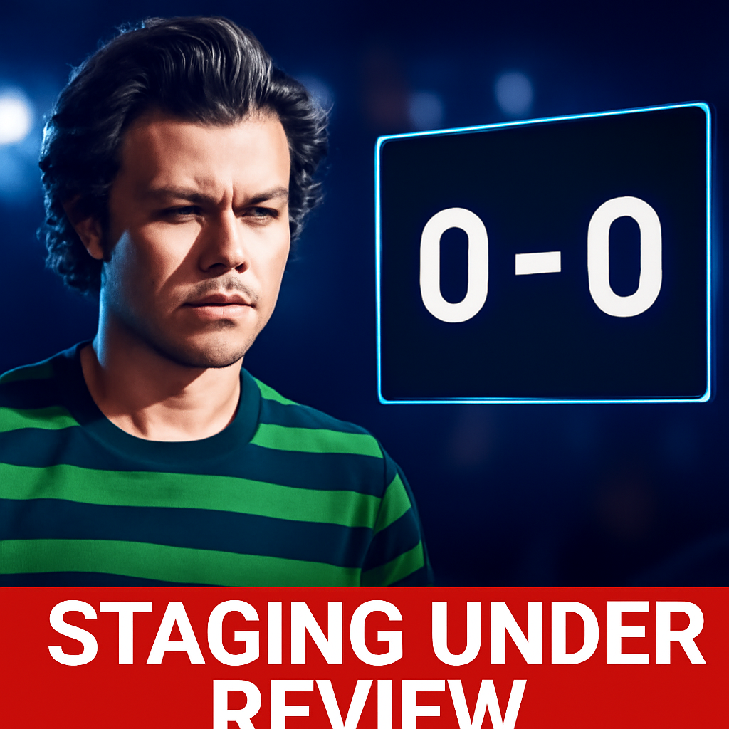 AI-generated editorial illustration for: Harry Styles tour to review staging after fan complaints