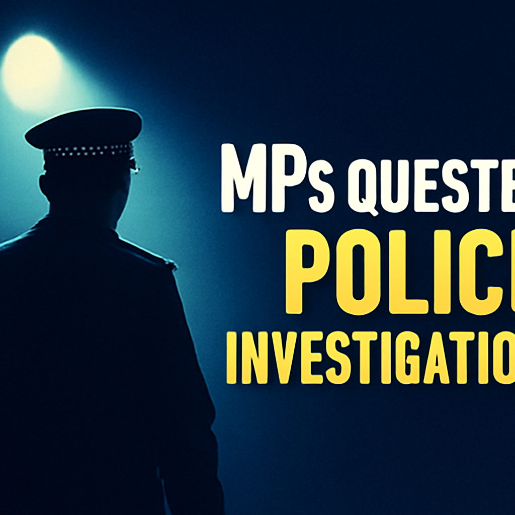 AI-generated editorial illustration for: MPs raise concerns about police investigations into Al Fayed abuse claims