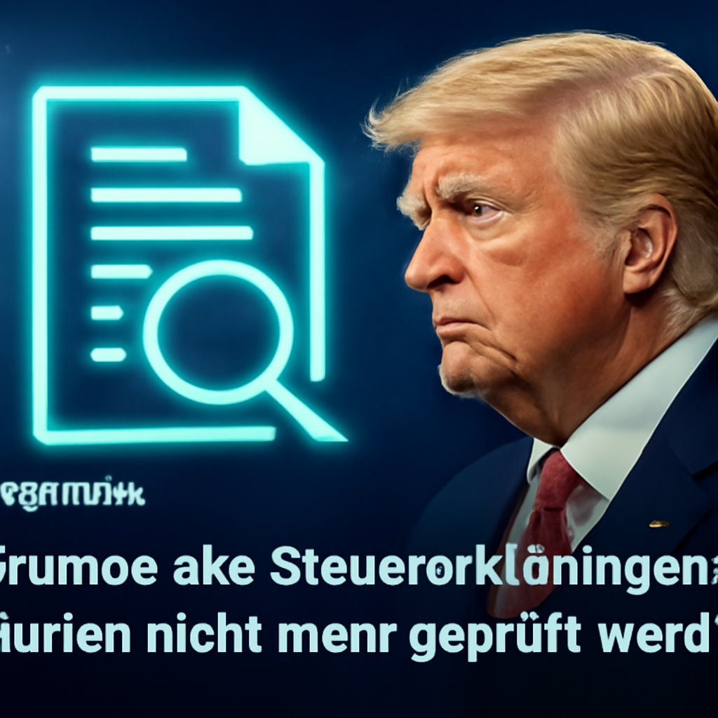 AI-generated editorial illustration for: Trumps alte Steuererklärungen dürfen nicht mehr geprüft werden