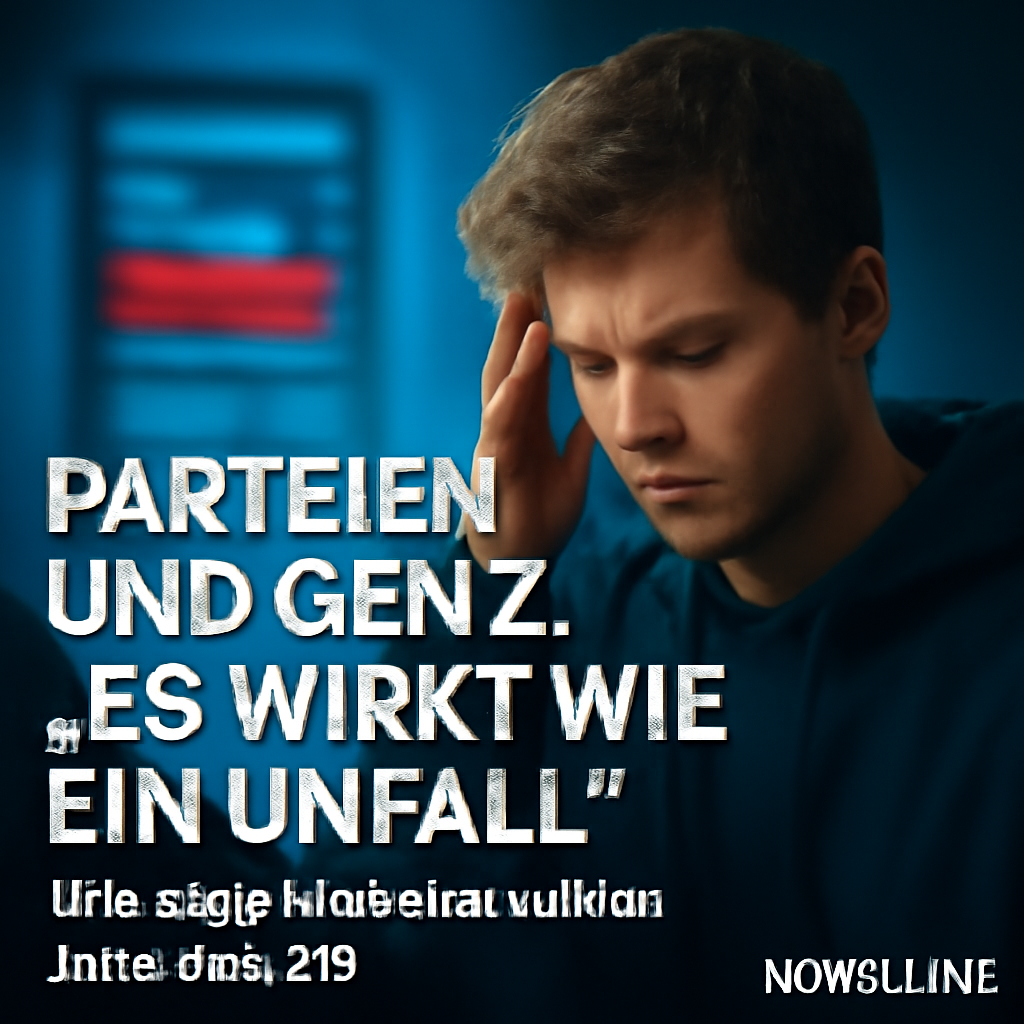 AI-generated editorial illustration for: Parteien und Gen Z: "Es wirkt wie ein Unfall"