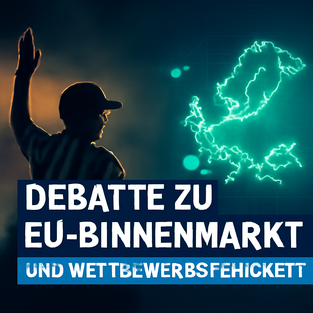 AI-generated editorial illustration for: Debatte zu EU-Binnenmarkt und Wettbewerbsfähigkeit