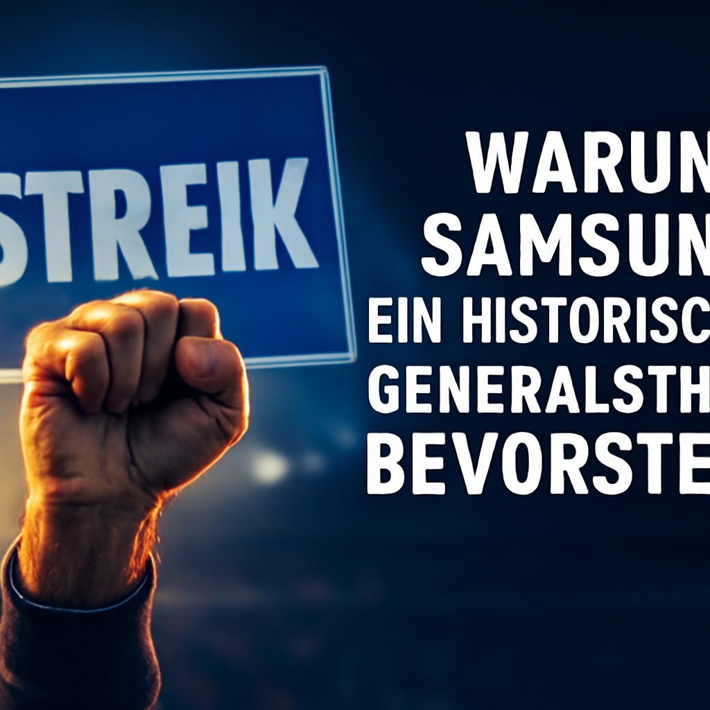 AI-generated editorial illustration for: Warum Samsung ein historischer Generalstreik bevorsteht
