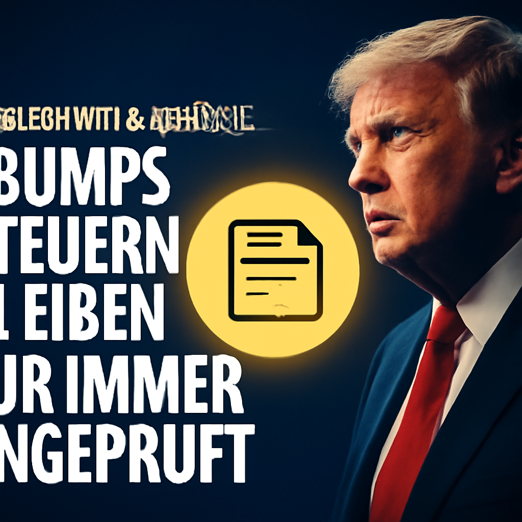 AI-generated editorial illustration for: Vergleich mit US-Behörde: Trumps Steuern bleiben für immer ungeprüft