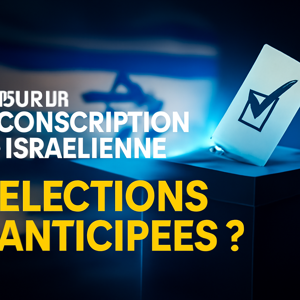 AI-generated editorial illustration for: Israël: la loi sur la conscription obligatoire pourrait provoquer des législatives anticipées