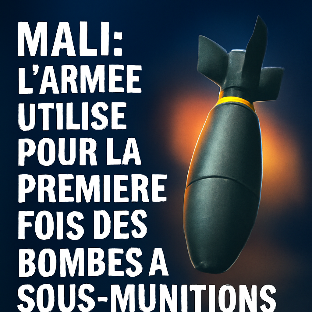 AI-generated editorial illustration for: Mali: l'armée utilise pour la première fois des bombes à sous-munitions