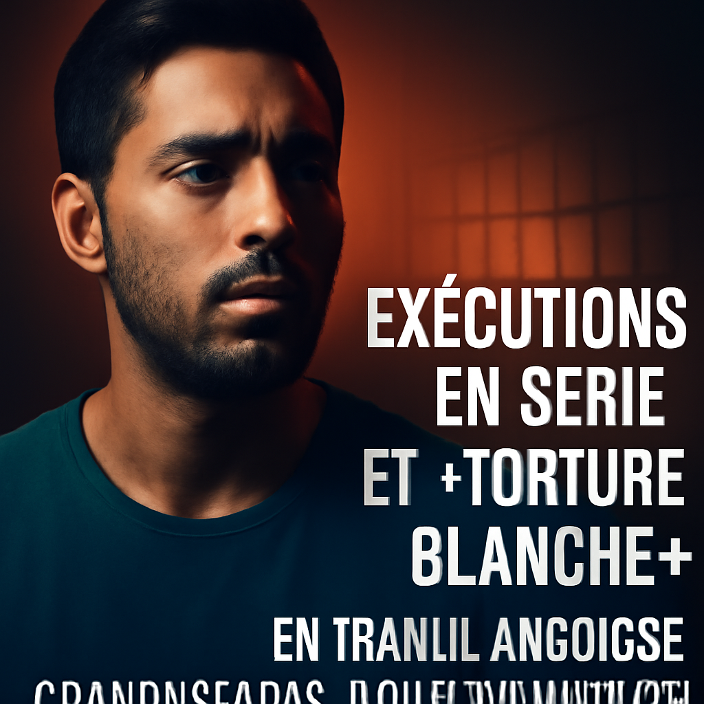 AI-generated editorial illustration for: Exécutions en série et «torture blanche»: en Iran, l’angoisse grandissante des familles de prisonniers