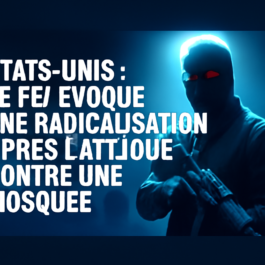 AI-generated editorial illustration for: États-Unis : le FBI évoque une radicalisation après l'attaque contre une mosquée