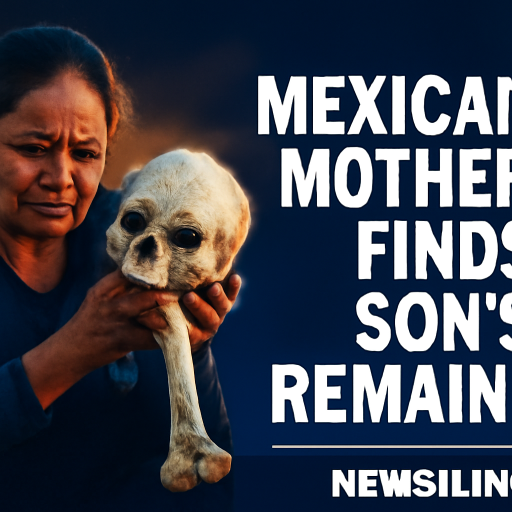 AI-generated editorial illustration for: Une mère mexicaine retrouve les restes de son fils, porté disparu depuis sept ans