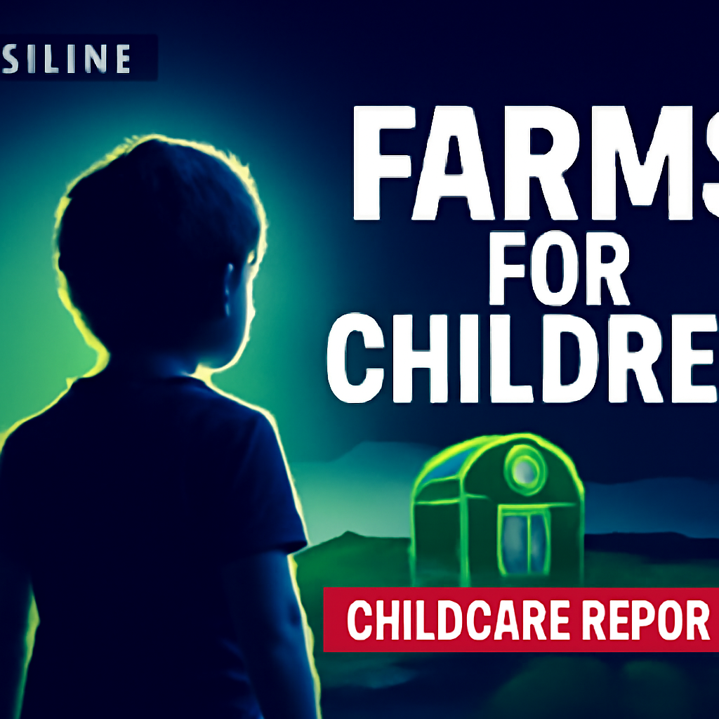 AI-generated editorial illustration for: Property developers investing in 'farms for children', childcare report finds