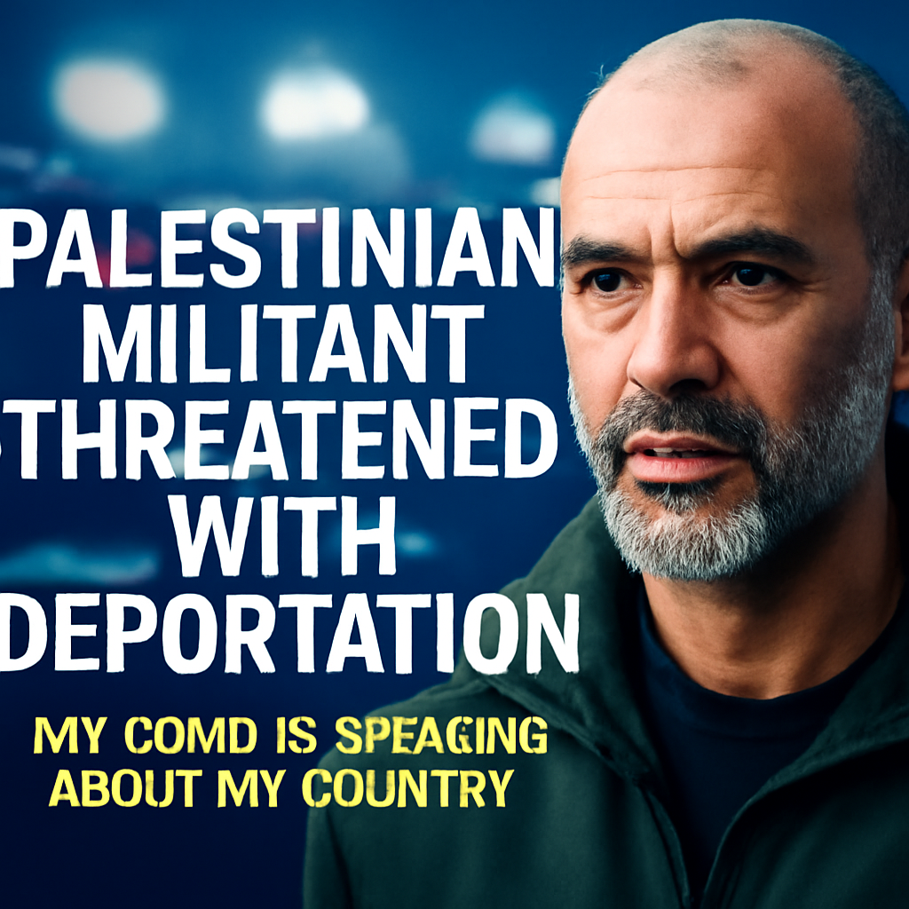 AI-generated editorial illustration for: Ramy Shaath, militant palestinien menacé d’expulsion: «Mon crime est de parler de mon pays»
