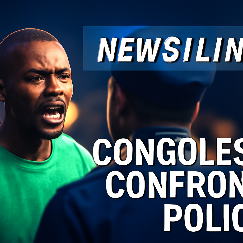 AI-generated editorial illustration for: Afrique du Sud : à Durban, les ressortissants congolais interpellent la police