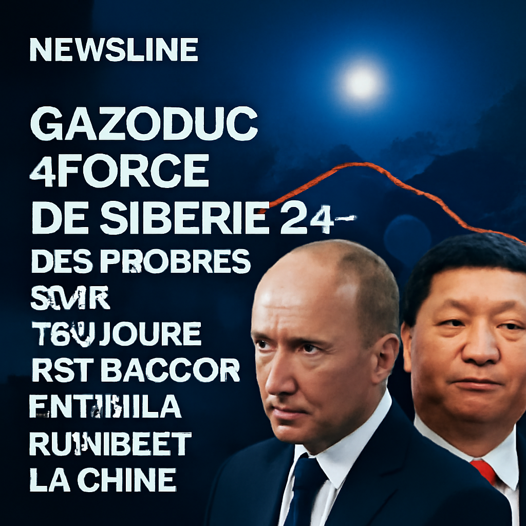 AI-generated editorial illustration for: Gazoduc «Force de Sibérie 2 » : des progrès mais toujours pas d’accord entre la Russie et la Chine