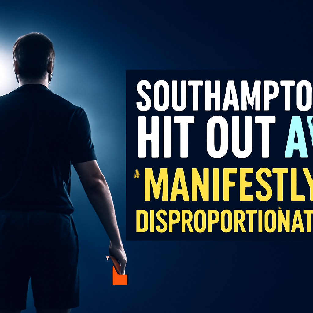 AI-generated editorial illustration for: Southampton hit out at 'manifestly disproportionate' punishment