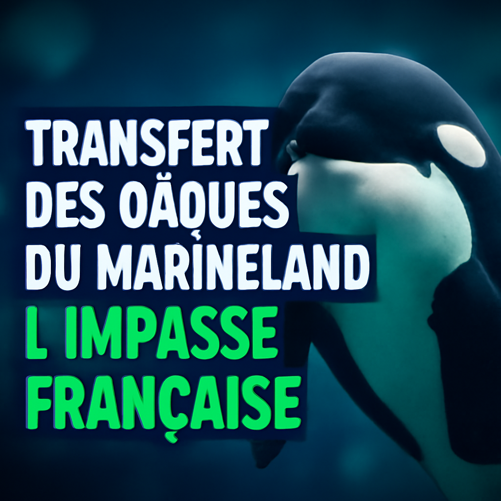 AI-generated editorial illustration for: Transfert des orques du Marineland : l'impasse française sur les animaux en captivité