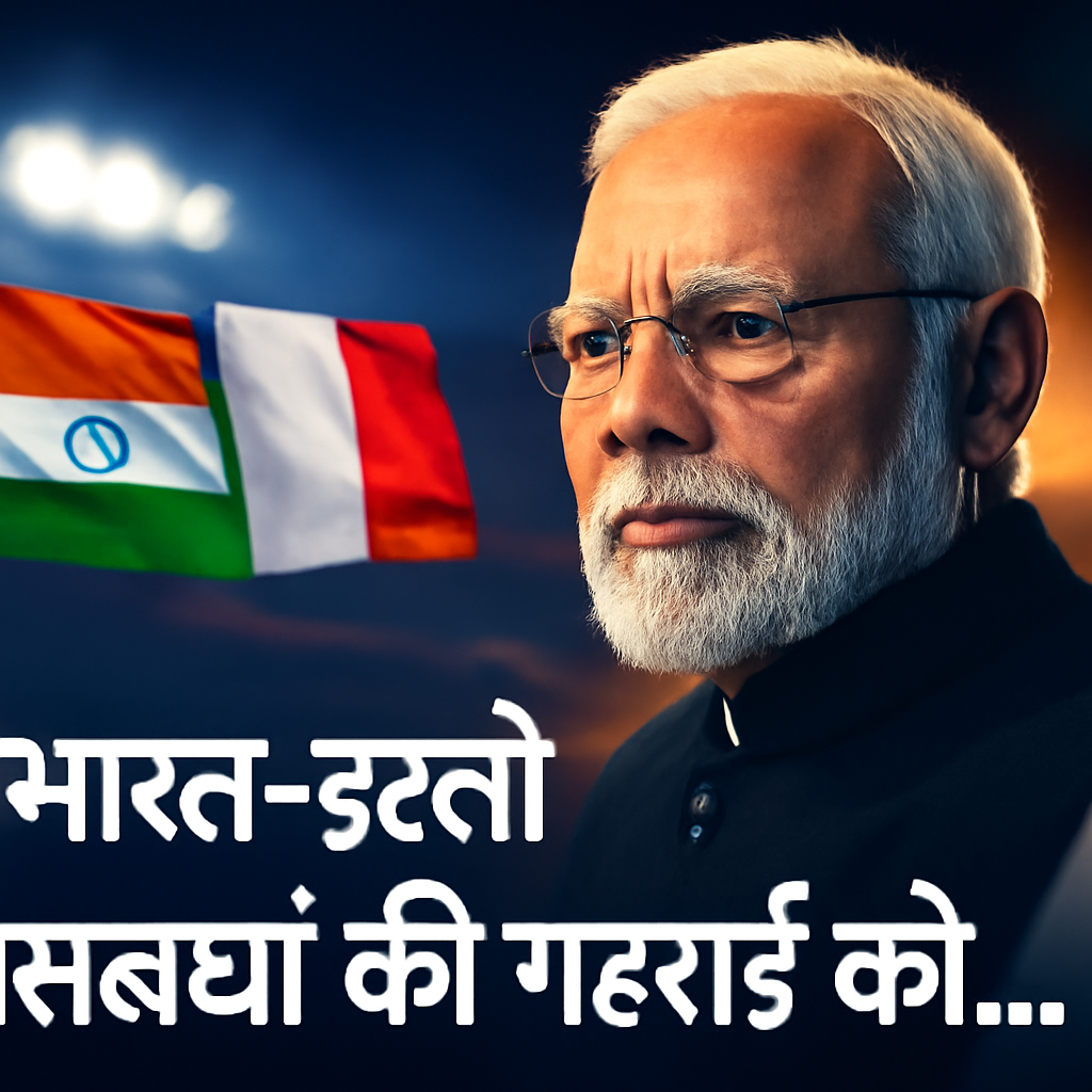 AI-generated editorial illustration for: 'भारत-इटली संबंधों की गहराई को...', रोम में बोले PM मोदी
