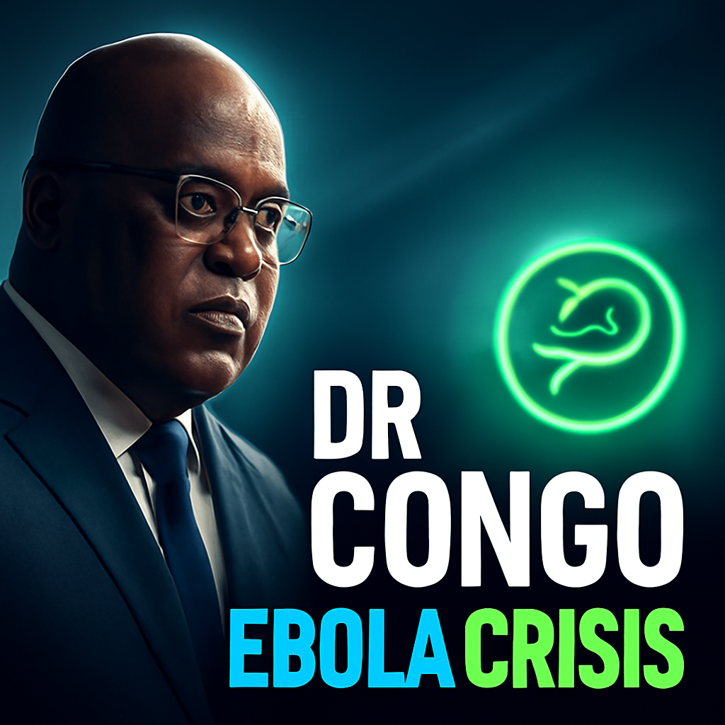 AI-generated editorial illustration for: RD Congo : réunion de crise face à l’épidémie d’Ebola dans six zones sanitaires